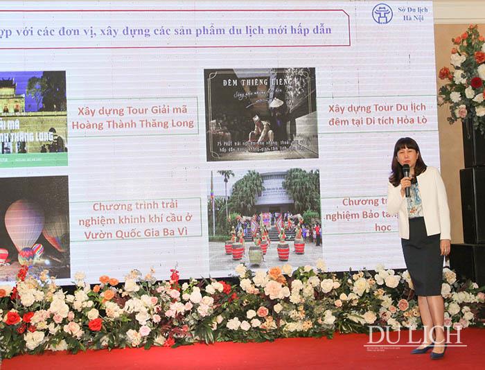 Giám đốc Sở Du lịch Hà Nội Đặng Hương Giang giới thiệu chương trình kích cầu